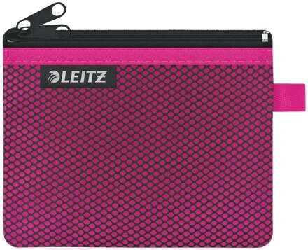 Atuccio piccolo Leitz WOW 2 scomparti - Dimensioni 105x6x140 mm - Lavabile e resistente - Chiusura con cerniera - Colore fucsia