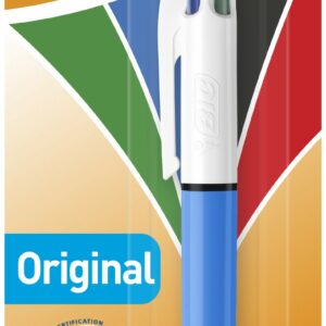 BIC 4 Colori Original, Penna a Sfera (Punta 1mm), Confezione da 1