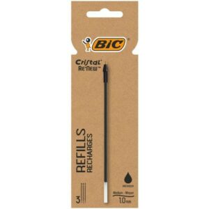 BIC 503839 ricaricatore di penna Medio Nero 3 pz