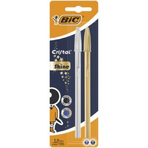 BIC 9213361 penna a sfera Nero, Blu Medio 2 pz