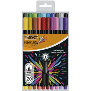 BIC 953035 marcatore Fine Nero, Blu, Marrone, Verde, Grigio, Azzurro, Verde chiaro, Lillà, Arancione, Rosa, Porpora, Rosso, Giallo 20 pz