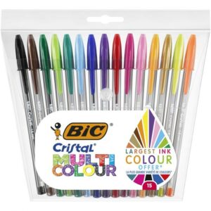 BIC Cristal Multicolour Penna a sfera 15 pz