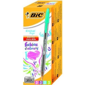 BIC Cristal large Blu, Verde, Rosa, Viola Penna a sfera, prezzo riferito a singola unità