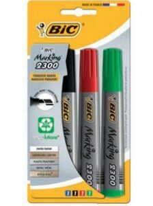 BIC Marking 2300 evidenziatore 4 pz Punta smussata Nero, Blu, Verde, Rosso