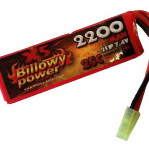 BILLOWY POWER BATTERIA LIPO 7,4V 2200MAH 25C IDEALE PER FUCILI DA SOFTAIR BL-7.4X2200