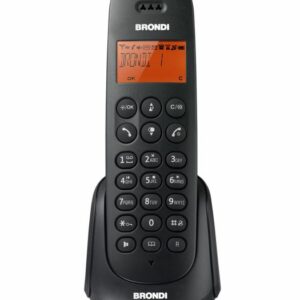 BRONDI TELEFONO CORDLESS DA CASA ADARA NERO CON SEGRETERIA