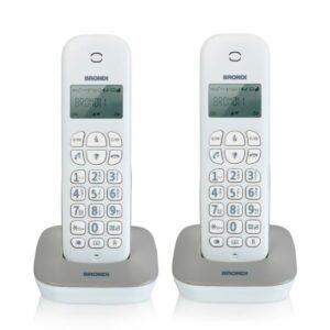 BRONDI TELEFONO CORDLESS DIGITAL GALA TWIN BIANCO/GRIGIO