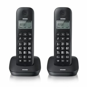 BRONDI TELEFONO CORDLESS DIGITAL GALA TWIN BLACK