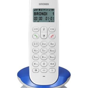 BRONDI TELEFONO CORDLESS LOTUS BIANCO/BLU BRONDI-LOTUS-WH-BLU