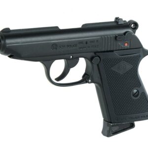 BRUNI PISTOLA A SALVE SCACCIACANI MODELLO NEW POLICE WALTER PPK 7,65 FULL METAL CALIBRO 8MM BR-2000