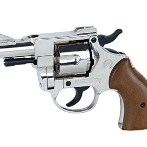 BRUNI PISTOLA A SALVE SCACCIACANI MODELLO OLYMPIC REVOLVER NYKEL CON GUANCETTE IN LEGNO CALIBRO 380 BR-300N