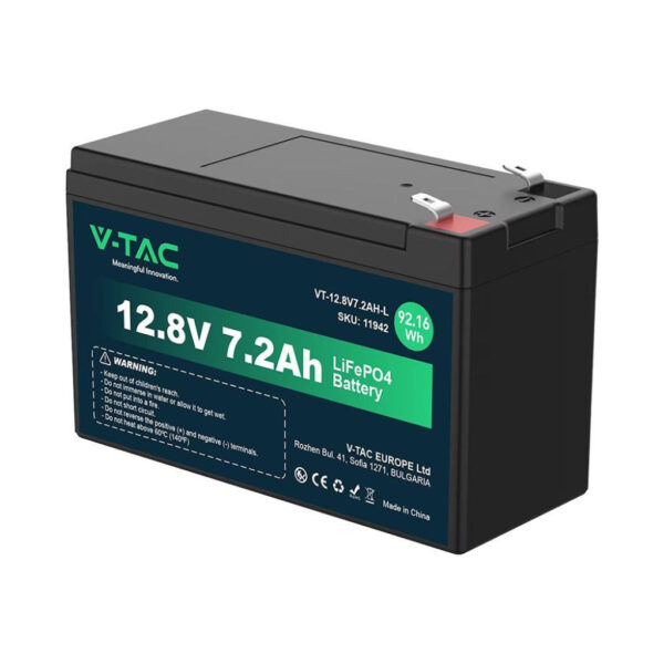 Batteria al Litio 12.8V 7.2Ah per Allarmi, Videosorveglianza, UPS Terminali T2 150*63*93mm IP55