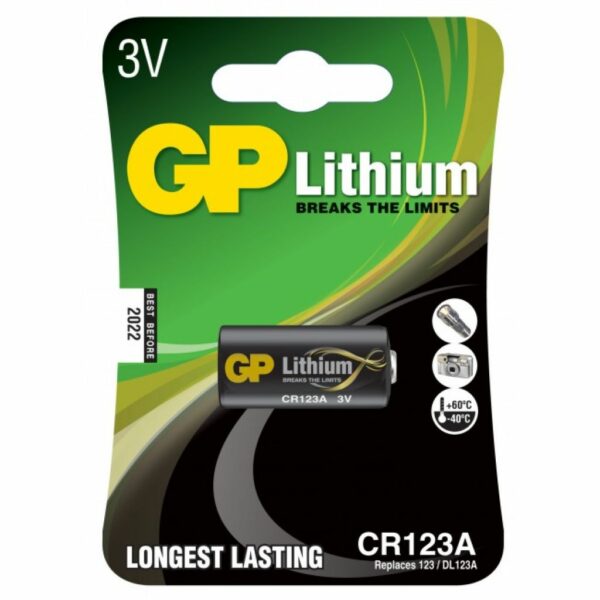 Batteria al Litio 3V CR123A (Blister 1 Pezzo)