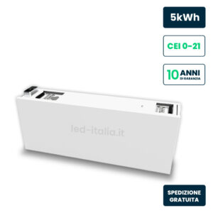 Batteria di Accumulo Hiconics HiEnergy (Midea) Aggiuntiva Monofase 5kWh LFP IP65 ad Alta Tensione per espansione Inverter Hiconics HiEnergy Monofase ALL-IN-ONE