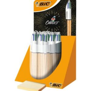 Bic 4 colori Frozen espositore di 30 penne a sfera retrattili - Punta media da 1,0 mm - Inchiostro a base di olio - Design effetto Frozen - 4 colori