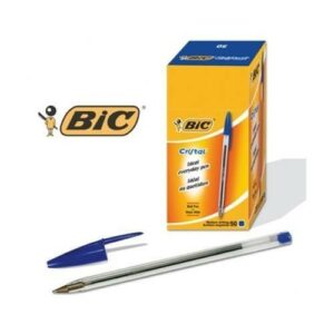 Bic Penna a sfera Cristal Original - Punta a sfera da 1,0 mm - Linea da 0,4 mm - Inchiostro a base di olio - Colore blu