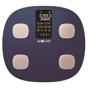 Bilancia pesapersone digitale Bluetooth Muvip Smart Body - Schermo LCD a colori - Piattaforma in vetro temperato - Sensori ad alta precisione - 15 memorie - Max. 180 kg