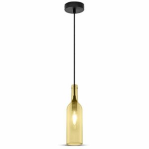 Bottle Pendant Light Amber