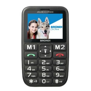 Brondi Cellulare Amico Stiloso Nero Con Cover Inclusa Nella Confezione