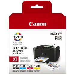 CANON BLISTER ORIGINALE CARTUCCIA PGI-1500XL BK/C/M/Y 9182B004