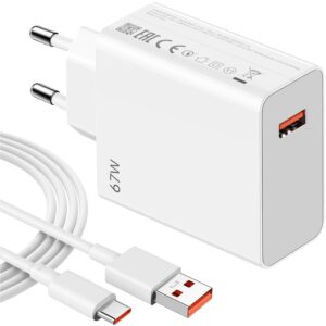 CARICABATTERIA DA RETE 67W XIAOMI BHR7493EU USB/2 USB-C + CAVO TYPE-C