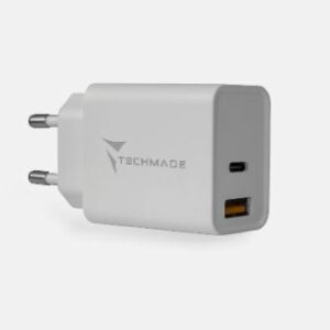 CARICABATTERIA DA RETE FAST CHARGE USB-C/USB-A 20W TECHMADE FAST CHARGE TM-P926-PQ320W