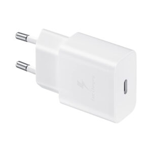 CARICABATTERIA DA RETE SAMSUNG SUPER FAST CHARGING 15W USB-C EP-T1510XWEGEU + CAVO TYPE-C WHITE