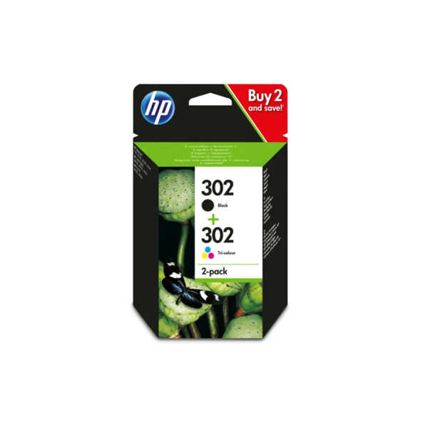 CARTUCCIA HP MULTIPACK 302 BK + 302 CL X4D37AE