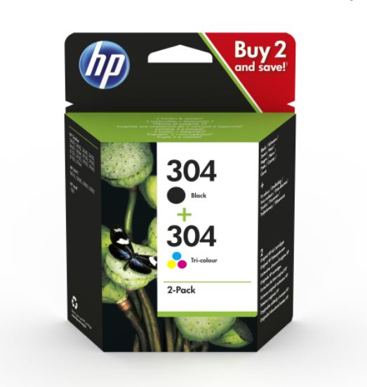 CARTUCCIA HP MULTIPACK 304 BK + 304 CL 3JB05AE