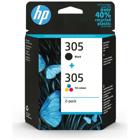 CARTUCCIA HP MULTIPACK 305 BK + 305 CL 6ZD17AE