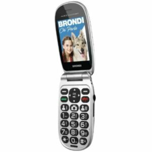 CELLULARE BRONDI AMICO COMFORT DUOS BLACK RUBBER ITALIA