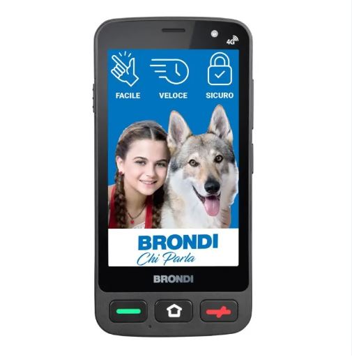 CELLULARE BRONDI AMICO SMARTPHONE S+B BLACK ITALIA