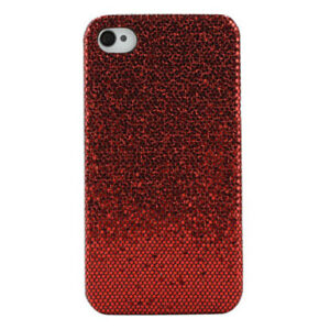 COVER IN POLICARBONATO GLITTERATA PER IPHONE 4/4S ROSSO