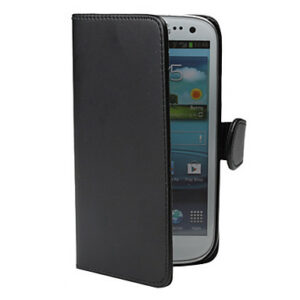 COVER IN SEMIPELLE NERA A FLIP PER GALAXY S3 I9300