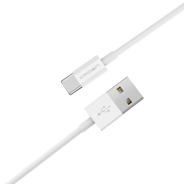 CROWN CAVO USB TYPE-C DATI E RICARICA 1MT 2A BIANCO CMCU-005C