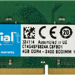 CRUCIAL RAM SO-DDR4 4GB 2400MHZ PC-19200 CT4G4SFS824A