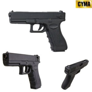 CYMA PISTOLA ELETTRICA SOFTAIR GLOCK 18C COLPO SINGOLO/RAFFICA COLORE NERO CM030