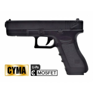 CYMA PISTOLA ELETTRICA SOFTAIR GLOCK 18C CON MOSFET COLPO SINGOLO/RAFFICA COLORE NERO CM030UP