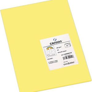 Canson Guarro Confezione Da 50 Cartoncini Iris A4 185g - 21x29,7cm - Colore Giallo Limone