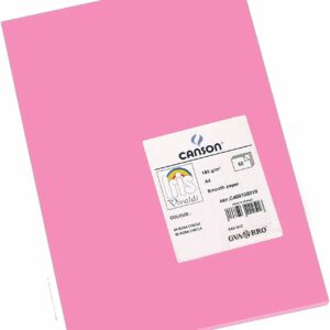 Canson Guarro Confezione Da 50 Cartoncini Iris A4 185g - 21x29,7cm - Colore Rosa Bubblegum