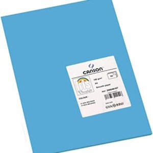 Canson Guarro Confezione da 50 Cartoncini Iris A4 185 g - 21x29,7 cm - Colore Blu Maldive