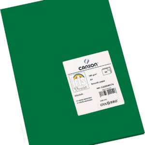 Canson Guarro Confezione da 50 Cartoncini Iris A4 185 g - 21x29,7 cm - Colore Verde amazzonia