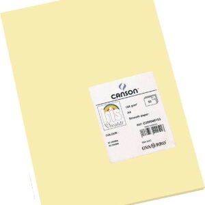 Canson Guarro Confezione da 50 Cartoncini Iris A4 185g - 21x29,7cm - Colore Crema