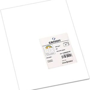 Canson Guarro Confezione da 50 Cartoncini Iris A4 da 185 g - 21x29,7 cm - Colore Bianco