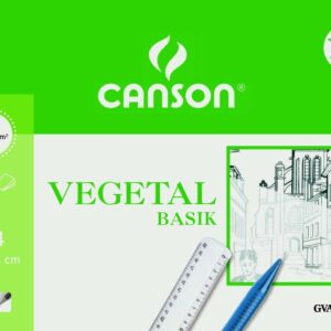 Canson Vegetarian Basik Minipack da 12 fogli A4 - 21x29,7 cm - 95 g - Colore trasparente