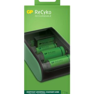 Caricabatterie USB universale GP ReCyko - Carica batterie: AA, AAA, C, D e 9V