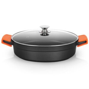 Casseruola Orbegozo CDB 1036 in Alluminio Pressofuso - Versatilità e Sicurezza in Cucina - Design ergonomico - Manici in Silicone - Antiaderente Pfoa - Adatta a Tutti i Tipi di Piani Cottura