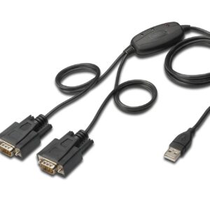 Cavo Adattatore Digitus Da Usb 2.0 A 2 Porte Seriali 9 Poli Rs232