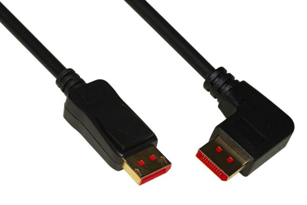 Cavo Di Connessione Displayport 1.4 8K Mt 1,8 Connettore Angolato A Destra