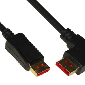 Cavo Di Connessione Displayport 1.4 8K Mt 1,8 Connettore Angolato A Sinistra